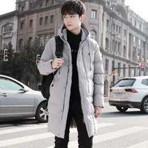 남성 겨울 패딩 점퍼 롱 다운 후드 코트 Chaquetas 녹색 따뜻한 파카 4XL