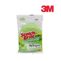 3M 내추럴 천연펄프 아크릴사 수세미 다목적수세미 아크릴수세미, 단품