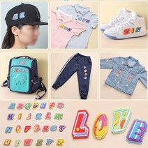 열부착 이니셜 알파벳 패치 옷수선 마트 스티커 자수 와펜 패치 빈티지 옷에붙이는스티커 DIY