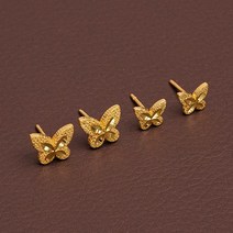[알로하골드] 24k 컷팅 나비 순금 귀걸이 1.875g