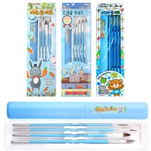 주크박스 수채화 붓 5종 붓통세트 (블루) (랜덤1개)