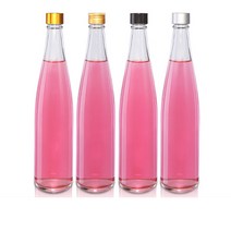 유리병 석류500ml 투명(A), 1개, 실버캡
