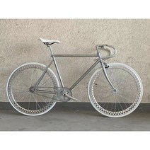 입문용 픽시 자전거 하이브리드 경륜 고등학생 클래식, 50펀칭실버베젤전기도금실버프레임