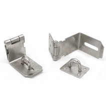 스텐 시건장치 경첩 창고 꺾임 자물쇠고리 걸이, 대형, 1개