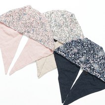 리버시블 잔꽃 삼각 두건