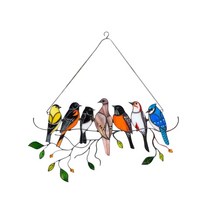 썬캐쳐 크리스탈장식 크리스탈썬캐쳐 침실 벽 펜던트 사무실 와이어 스테인드 글라스 새 창, 7마리