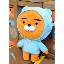 방탄 카카오프렌즈 라이언 인형 피규어 60cm 귀여운 여자아이 크리스마스 생일 선물, 블루 라이온 (상자없음) + 약60cm