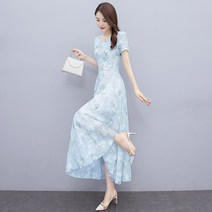 여름 비치 보헤미안 원피스 쉬폰 롱스커트녀 -99502