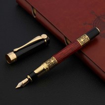 만년필 백화점 입문 명품 5 클래식 만필우드 그레인 비즈니스 펜금 서명, 01 RED, 02 Bend Nib