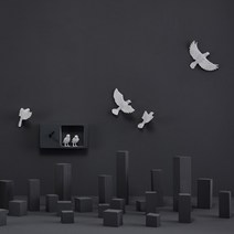 Sparrow X CLOCK 하오시 참새 벽시계 시리즈, 스카이블루