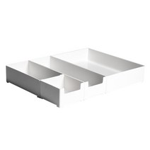 정리함 수납함 ﻿화이트 사각 다용도 서랍칸막이 트레이 수저통 수저보관함 싱크대정리함 책상 서랍장, 01 : S_소형