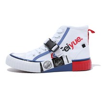 페이유에 정통 캔버스화 FEIYUE&WARRIOR 콜라보 버클장식 커플 하이탑 캔버스운동화