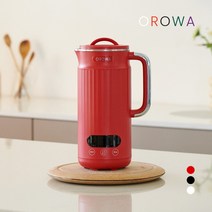 오로와 이지밀 대용량 이유식 검은콩 콩국물 죽 두유제조기 1000ml, 체리레드
