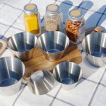 국산 캠핑소스볼 양념소스볼 소스종지 스텐볼 27종(무광) 1호~6호, 3호 (82mmX51mm)