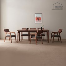 라로퍼니처 라인 1900 참죽나무 원목 6인 식탁 세트, 식탁+의자6