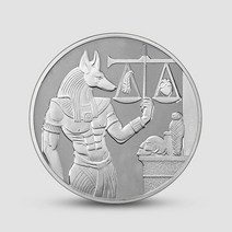 1PC 죽음의 수호자 아누비스 코인 골드 도금 아트 콜렉션 기념 동전 골드 실버 연인 선물, 02 silver