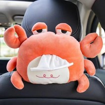 귀여운 티슈케이스 신기한 재밌는 소품 차량용 카툰 귀여운 자동차 티슈 박스 크리에이티브 차량 보관함, 한개옵션1, 13 Crab