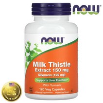 나우푸드 밀크씨슬 위드 터메릭 강황 150mg 120 베지캡슐 실리마린, 1개, 기본