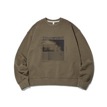 D31 터치포인트 그래픽 스웨트 셔츠 다크 올리브 TOUCH POINT GRAPHIC SWEAT DARK OLIVE