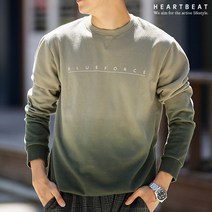 하트비트 남성용 헤엘튼 맨투맨 베이직핏 라운드 긴팔 티셔츠 빅사이즈 커플룩 단체복