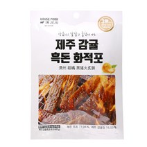 제주 감귤 흑돈 화적포 하우스 포크 인 제주 직화 불맛 육포, 5개, 40g