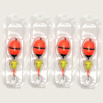 다루미 생활낚시 원터치 찌낚시 채비 낚시찌, 1.5호4개, 레드