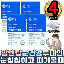 눈건강 토탈케어 미니캡슐타입 루태인테인 식물성캡슐 4통 식약처인증인정 GMP 지아잔틴티 홍조류 연질 색소밀도 청색가시광선 파장 면역 황반 식물성캡슐 히드록시프로필 메틸셀룰로오스