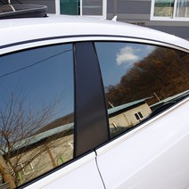 아우디 A7 4G8 B필러 기스방지 카본 데칼스티커, 화이트와인