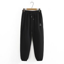 캐주얼바지패션 그레이 츄리닝바지 여성 초 스타일리쉬 조거 봄가을 작은 키 빅사이즈 자수 트레이닝바지 2966417315