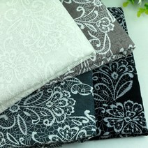 [동대문원단]샤프란 SS 면소재 직기원단 자수느낌, 차콜