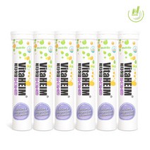 [비타하임] 발포 비타민 칼슘 마그네슘 비타민D 6000mg X 15정 6통, 단일속성