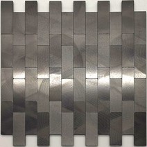 스텐타일 메탈타일 씽크대타일 주방타일 3D 알루미늄 복합 패널 벽 스티커 스테인레스 스틸 자체 접착 주방 방수 모자이크 벽지 30x30cm, 30x30cm 1PCS, 04 MK-04