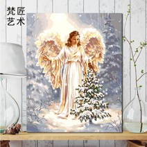 예수님 하느님 성모마리아 예수 DIY 그림 유화 명화 그리기 페인팅 기독교 색칠하기 페인트 세트 인테리어 장식, O + [60cmx75cm사이즈]