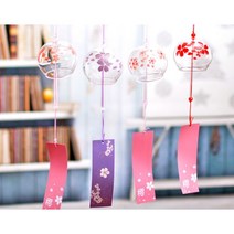 식당 카페 주점 미용실 매장 문종 유리 풍경종 알림 도어벨 유리풍경 에도후링, 1-후우링-레이스눈꽃