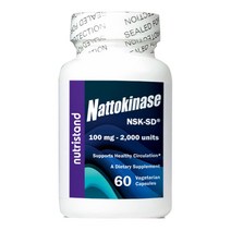 나토키나제 2 000개 유닛 60캡 일본 심혈관 슈퍼푸드 NSK SD 낫토키나아제로 미국에서 제작 오리지널 및 가장 많이 연구된 브랜드 (60캡슐 1병)