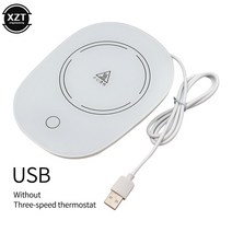 머그잔 보온 최신 USB EU 플러그 컵 워머 절연 온도 조절기 코스터 홈 오피스 데일리 음료 커피 우유 난방, 01 USB