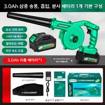 강력한 송풍기 부로아 산업용 먼지 에어청소기 차량먼지제거, 하이엔드 표준 3000mAh 1개