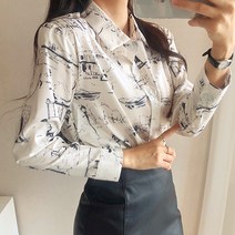 나바바 스케치 패턴 셔츠 NB297