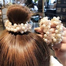 리아나 크리스탈 똥머리 밴드 당고머리