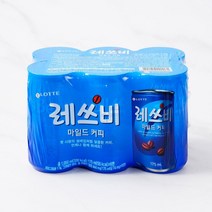 [메가마트]롯데 레쓰비 캔커피 175ml*6캔, 1개