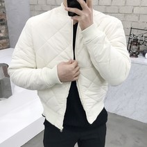 용된다 남자 겨울 깔깔이 점퍼 다이아 퀄팅 블루종 자켓