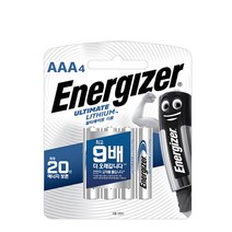 에너자이저 얼티메이티드 리튬건전지 AAA 4입, 1세트, 상세설명 참조