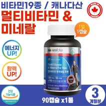 60대 남자 항산화 종합 영양제 캐나다 멀티 비타민 눈 건강 비타민A 고함량 철분 아연 아빠 생신 선물 에너지 활력 보충제 원데이 vitamin 프리미엄 필수 비타민B 나이아신