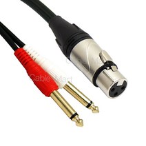 케이블마트 국산 고급형 오디오케이블 젠더 XLR TRS RCA 앰프 믹서기 마이크선, 1.5m, HA40 캐논/암-2모노55
