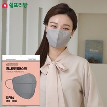 국내생산 쉼표리빙 새부리형 KF94 마스크 50매, 5매입, 10개, 그레이