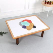 한목가구 아트 접이식테이블 초특대상 6인상 1200x600, 사각1200-레인보우