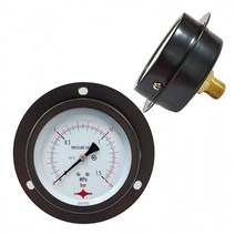 수도 가스배관 압력계 BD형 판넬형 100파이 액체 유체, 100파이2bar