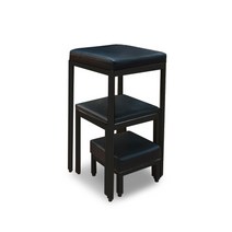 가구엔 슬림형패디의자세트(소) 무광블랙프레임 전문샵의자, 블루