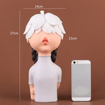 Nikooo 수지 운이 좋은사슴 엘크 입상 동상 홈 거실 장식 공예 조각 창의적 선물 현대 데스크탑 장식, 사진으로, 501-1