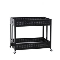 가판대 플리마켓 매대 이동식 판매 부스 야외, 두꺼운 작은 난간 블랙